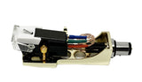 GOLD CHROME HEADSHELL, BLACK MOUNT M7SUB CARTRIDGE, NEEDLE, STYLUS WITH GOLD SCREWS