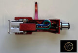 RED HEADSHELL, RED MOUNT M7SUB CARTRIDGE, NEEDLE, STYLUS